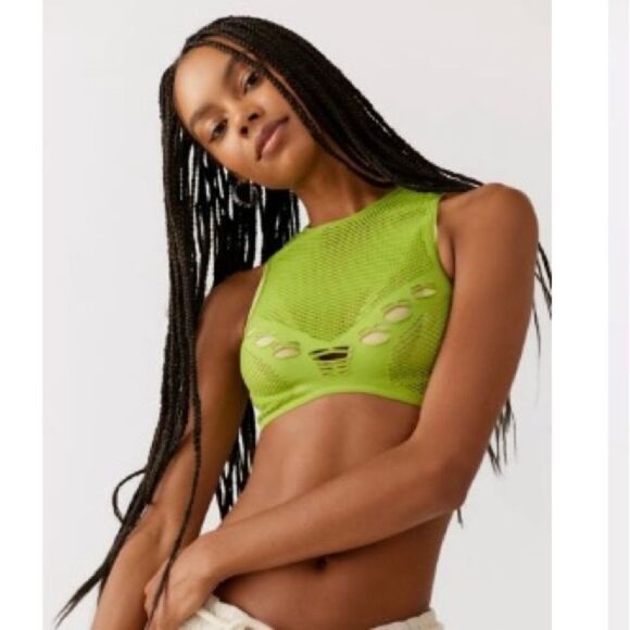 NWT Urban Outfitters Fishnet Crop in sz XS/S NWT - Picture 2 of 4